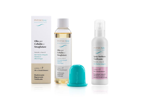 Spray Snellente Tonificante + Olio per Cellulite e Smagliature + PhysioCup